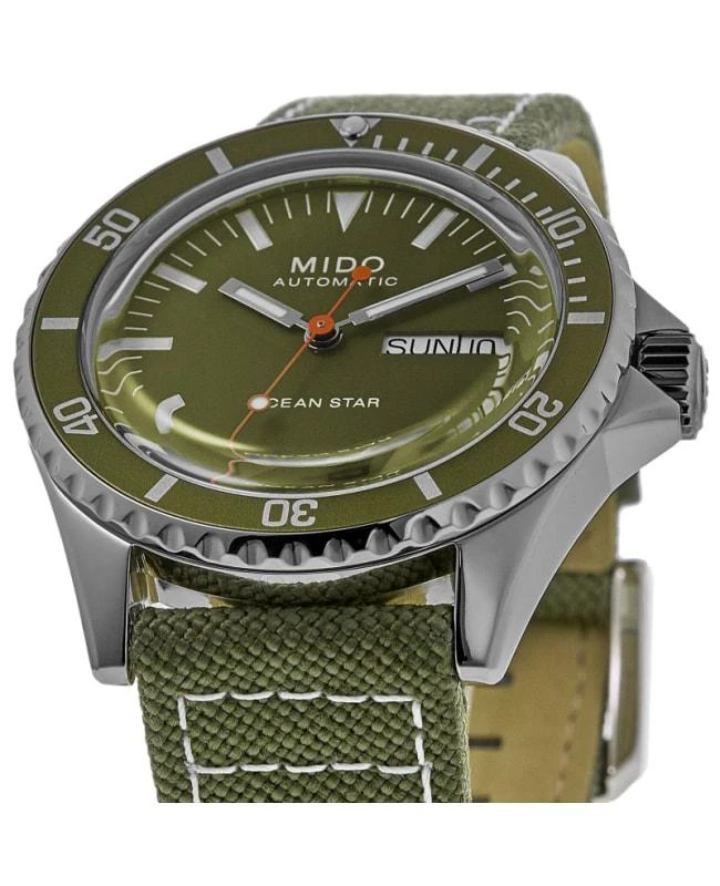 商品MIDO|Mido Ocean Star Tribute Gradient Green Dial Fabric Strap Men's Watch M026.830.18.091.00,价格¥6095,第3张图片详细描述