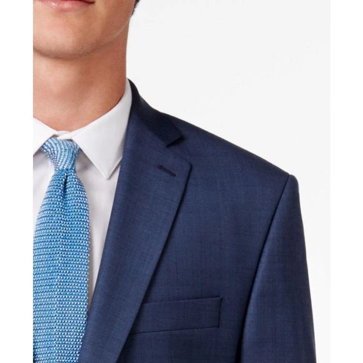 商品Calvin Klein|Men's Solid Blue Extra-Slim Fit Suit,价格¥1465,第4张图片详细描述