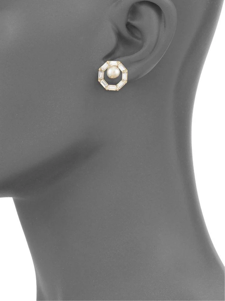 商品Nadri|Josphine Crystal and Faux-Pearl Octagon Earrings,价格¥203,第3张图片详细描述