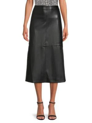 商品Max Studio|Faux Leather Skirt,价格¥376,第1张图片