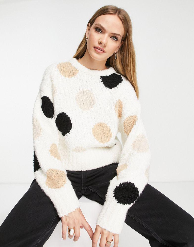 商品& Other Stories|& Other Stories jumper with tonal spots in cream,价格¥822,第1张图片