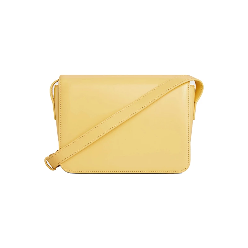 CELINE/赛琳 22新款TRIOMPHE系列 女士雌蕊黄色小牛皮徽标按扣翻盖开合单肩包 商品