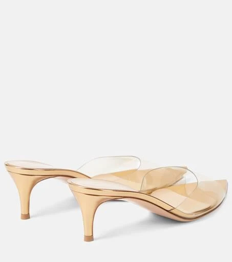商品Gianvito Rossi|Elle 55 TPU材质与漆皮穆勒鞋,价格¥4265,第3张图片详细描述