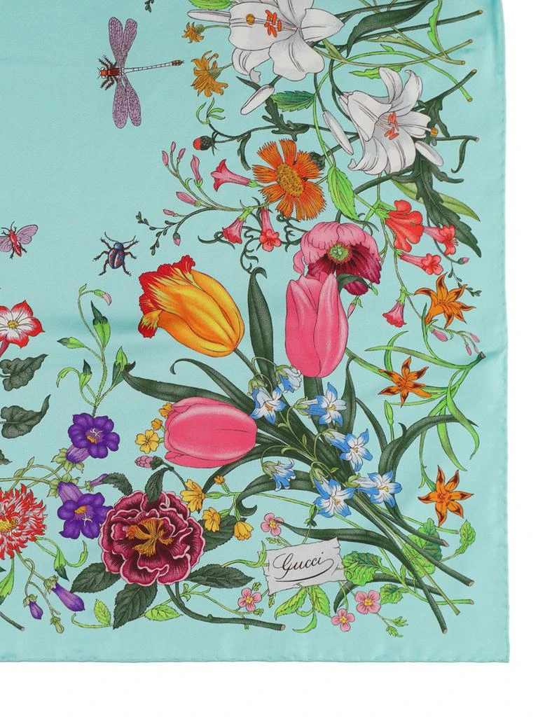 商品Gucci|Flora Printed Silk Scarf,价格¥3716,第2张图片详细描述