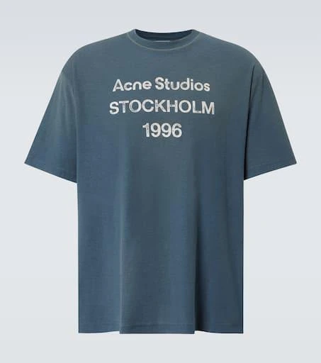 商品Acne Studios|Logo棉质与大麻纤维T恤,价格¥3075,第1张图片