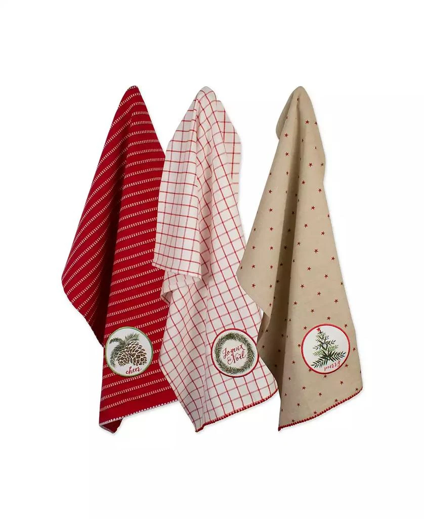 商品Design Imports|Assorted Noel Embellished Dishtowel Set,价格¥190,第1张图片