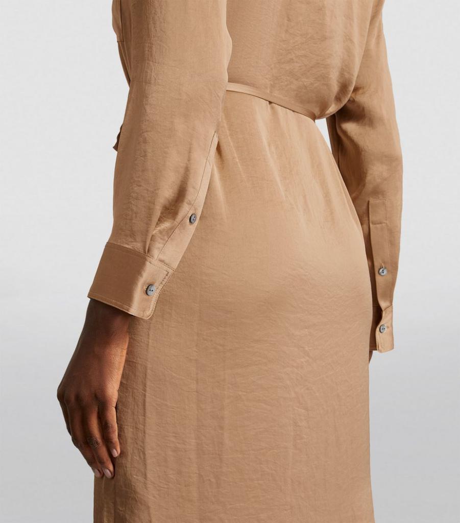 Satin Belted Midi Dress商品第4张图片规格展示