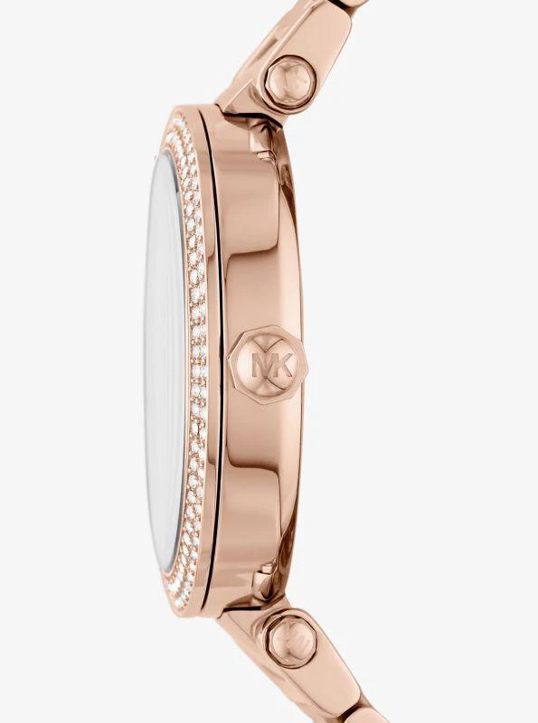 商品Michael Kors|Oversized Pavé Logo Rose Gold-Tone Watch,价格¥812,第2张图片详细描述