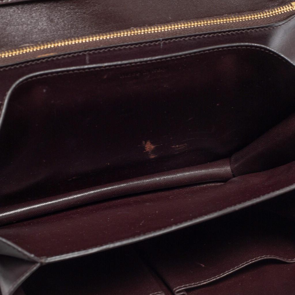 Celine Brown Leopard Print Leather and Calfhair Medium Classic Box Shoulder Bag商品第9张图片规格展示