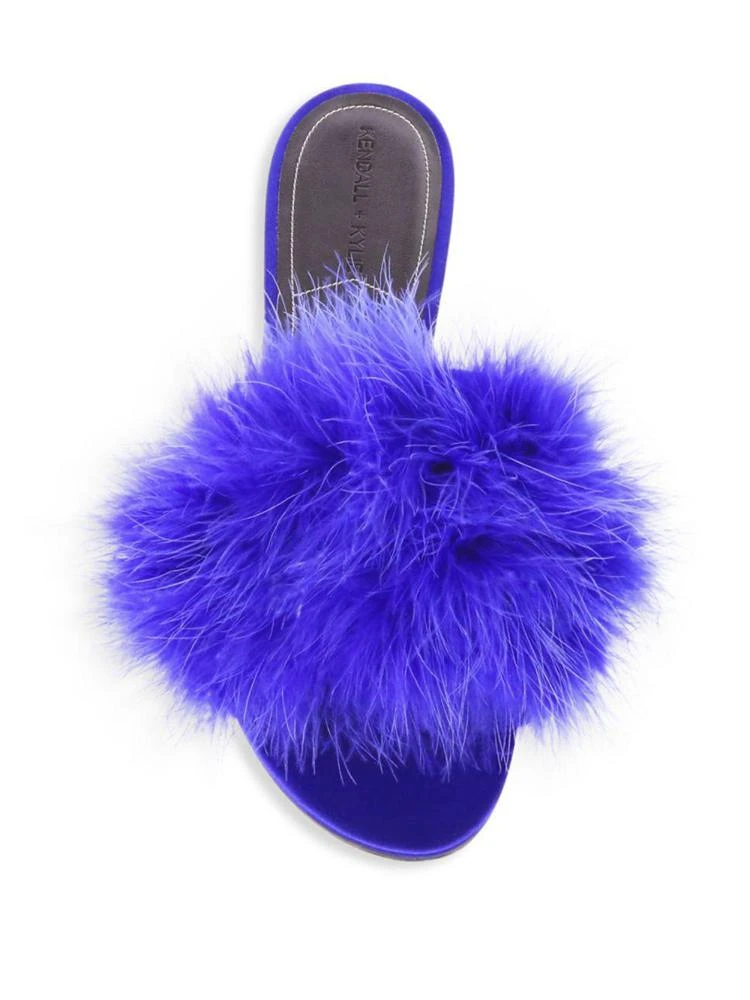 商品Kendall + Kylie|Chloe 2 Feather Slides,价格¥376,第4张图片详细描述