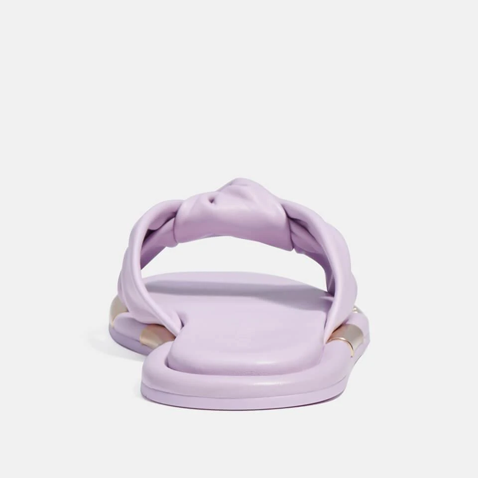 商品Coach|COACH WOMEN'S BROOKLYN LEATHER SANDALS - VIOLET,价格¥452,第4张图片详细描述