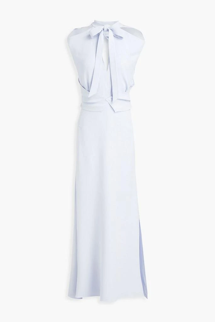 商品ROLAND MOURET|Katios pussy-bow cutout stretch-crepe maxi dress,价格¥3575,第3张图片详细描述