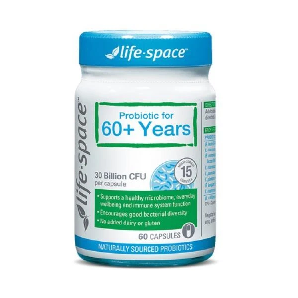 商品Life Space|Life Space益倍适 老年益生菌胶囊60粒 保质期到25年6月,价格¥233,第1张图片