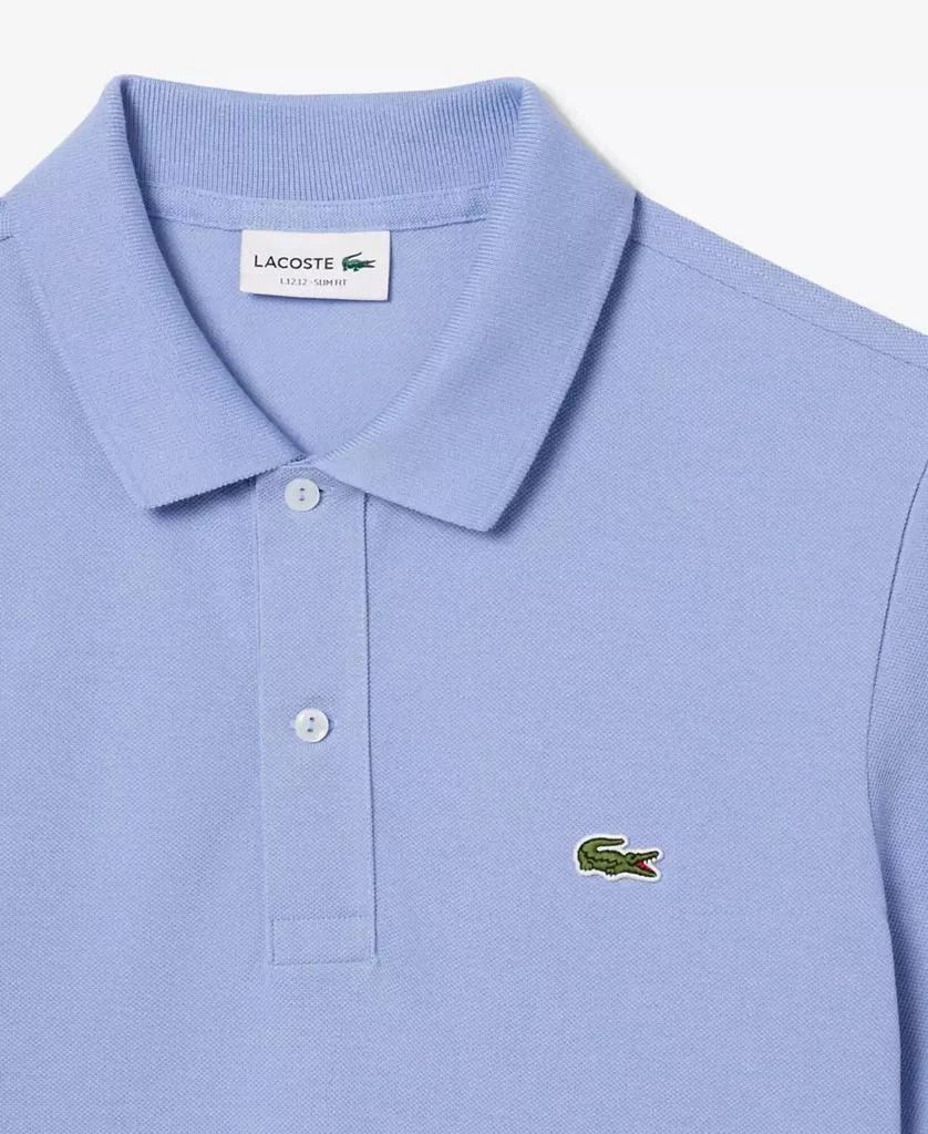 商品Lacoste|Men's Slim Fit Short Sleeve Ribbed Polo Shirt,价格¥444,第4张图片详细描述