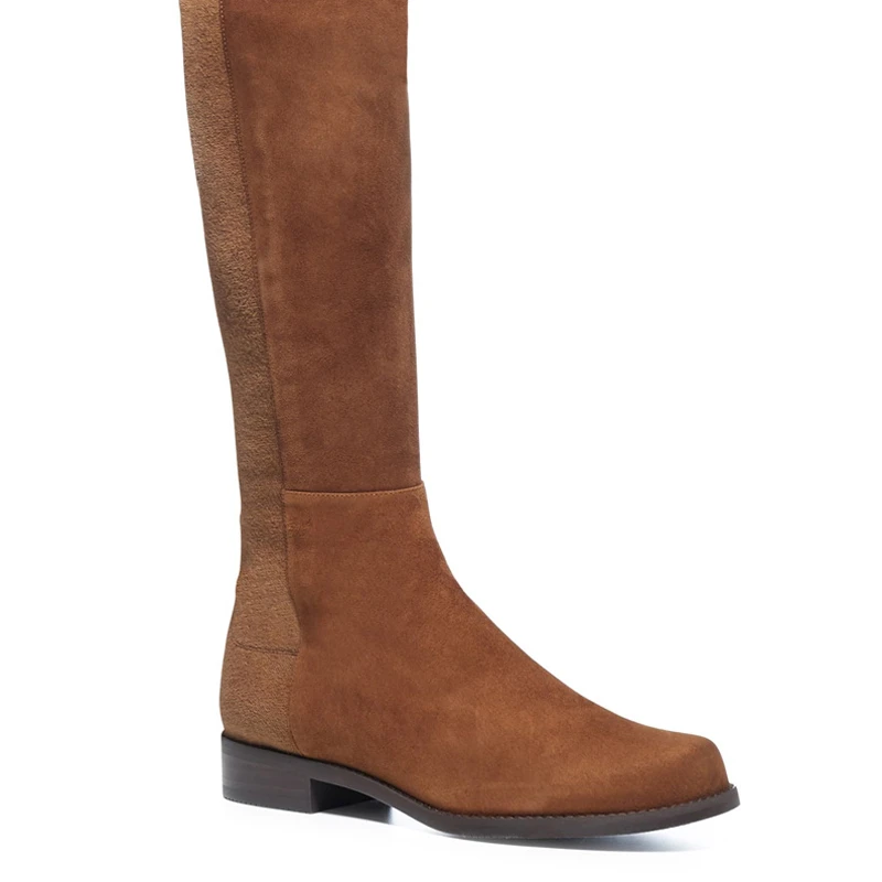 STUART WEITZMAN 女士5050系列咖色麂皮绒时尚及膝长筒靴 5050-SUE-COFFEE 商品