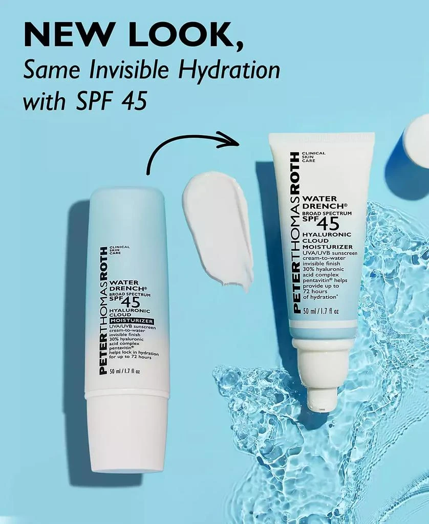 商品Peter Thomas Roth|Water Drench Broad Spectrum SPF 45 Hyaluronic Cloud Moisturizer Sunscreen, 1.7 oz,价格¥412,第3张图片详细描述