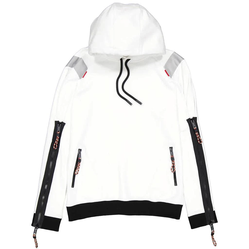 商品Burberry|Mens Optic White Woven Technical Hoodie,价格¥7650,第1张图片