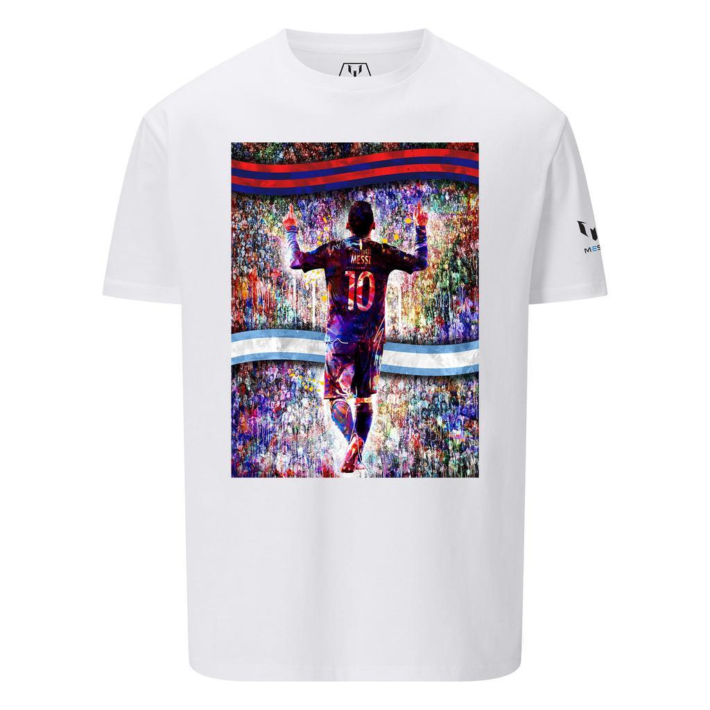 商品The Messi Store|Messi Silhouette Crowd Graphic T-Shirt,价格¥295,第1张图片