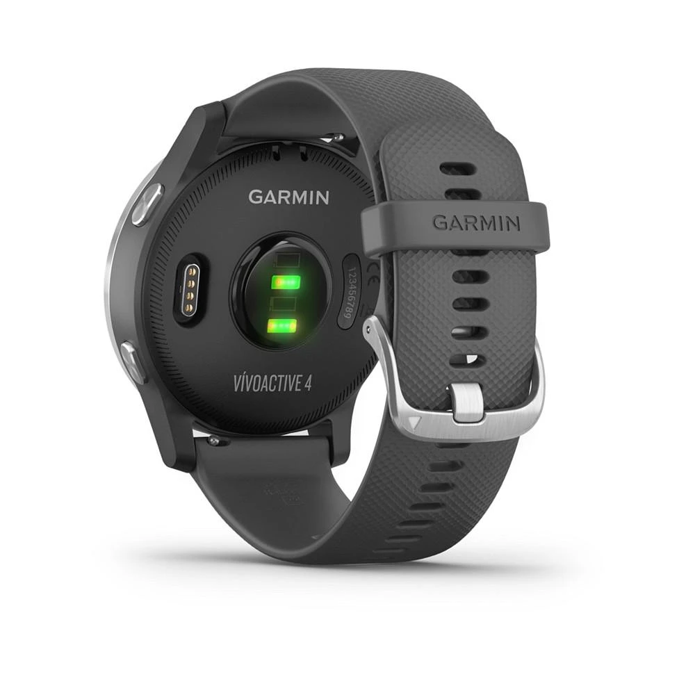 商品Garmin|Unisex vivoactive 4 Shadow Gray Silicone Strap Touchscreen Smart Watch 45mm,价格¥2615,第2张图片详细描述