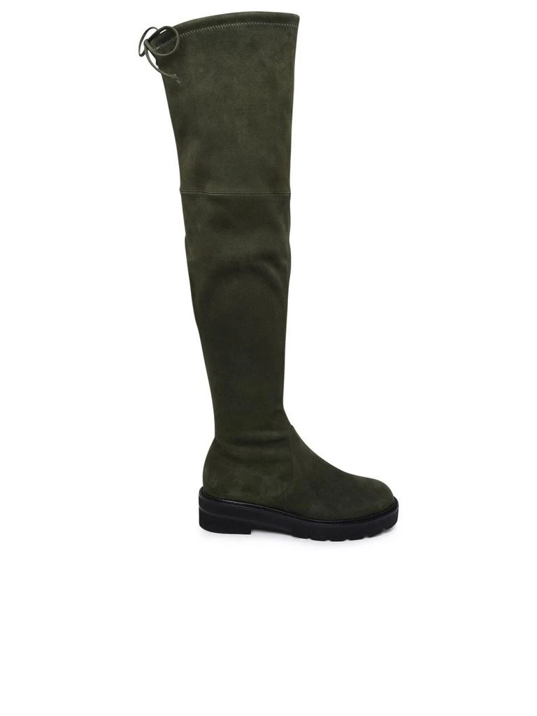 商品Stuart Weitzman|GREEN SUEDE LOWLAND BOOTS,价格¥3445,第1张图片