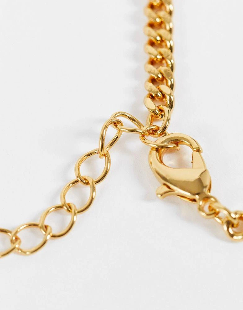 商品ASOS|ASOS DESIGN 14k gold plated lariat necklace,价格¥80,第3张图片详细描述