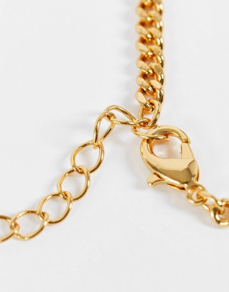 商品ASOS|ASOS DESIGN 14k gold plated lariat necklace,价格¥92,第5张图片详细描述