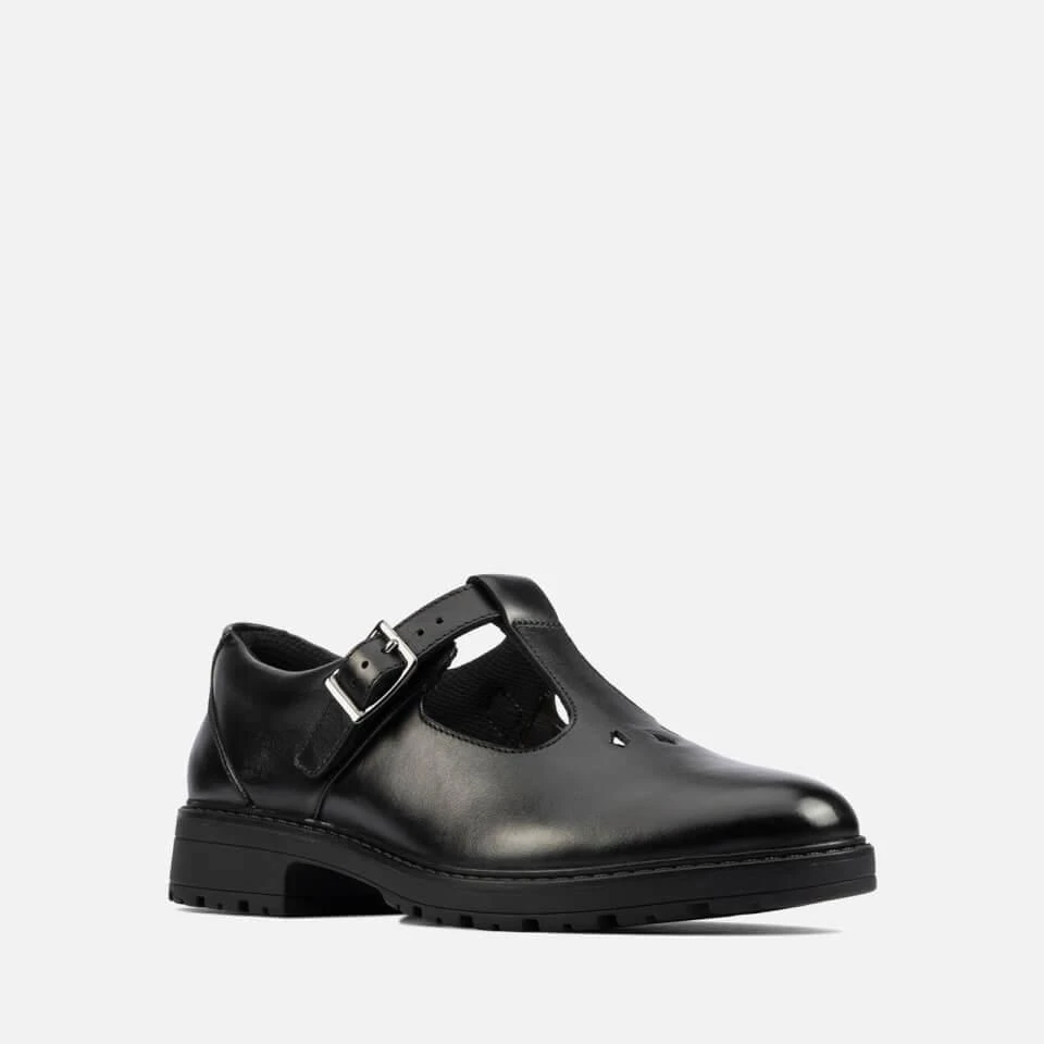 商品Clarks|CLARKS YOUTH DEMPSTER BAR SCHOOL SHOES - BLACK LEATHER,价格¥316,第2张图片详细描述