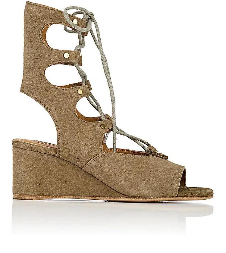 商品Chloé|Foster Suede Wedge Gladiator Sandals,价格¥3191,第1张图片