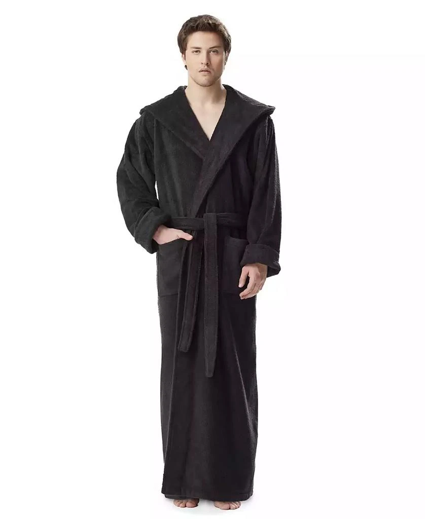 商品ARUS|Men's Thick Full Ankle Length Hooded Turkish Cotton Bathrobe,价格¥986,第3张图片详细描述