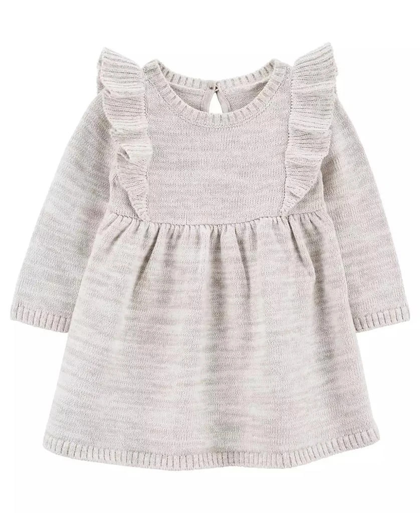 商品Carter's|Baby Girls Long Sleeve Sweater Dress with Diaper Cover,价格¥114,第1张图片