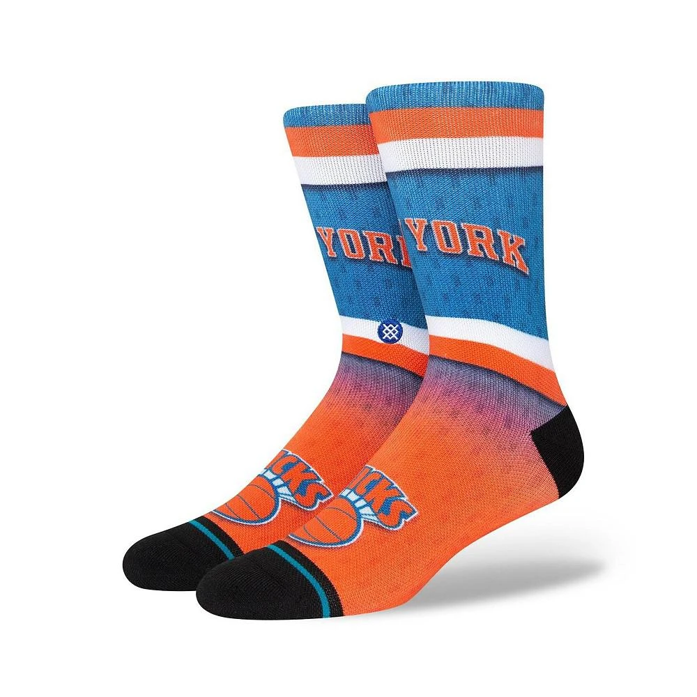 商品Stance|Men's Royal New York Knicks Hardwood Classics Fader Collection Crew Socks,价格¥151,第1张图片