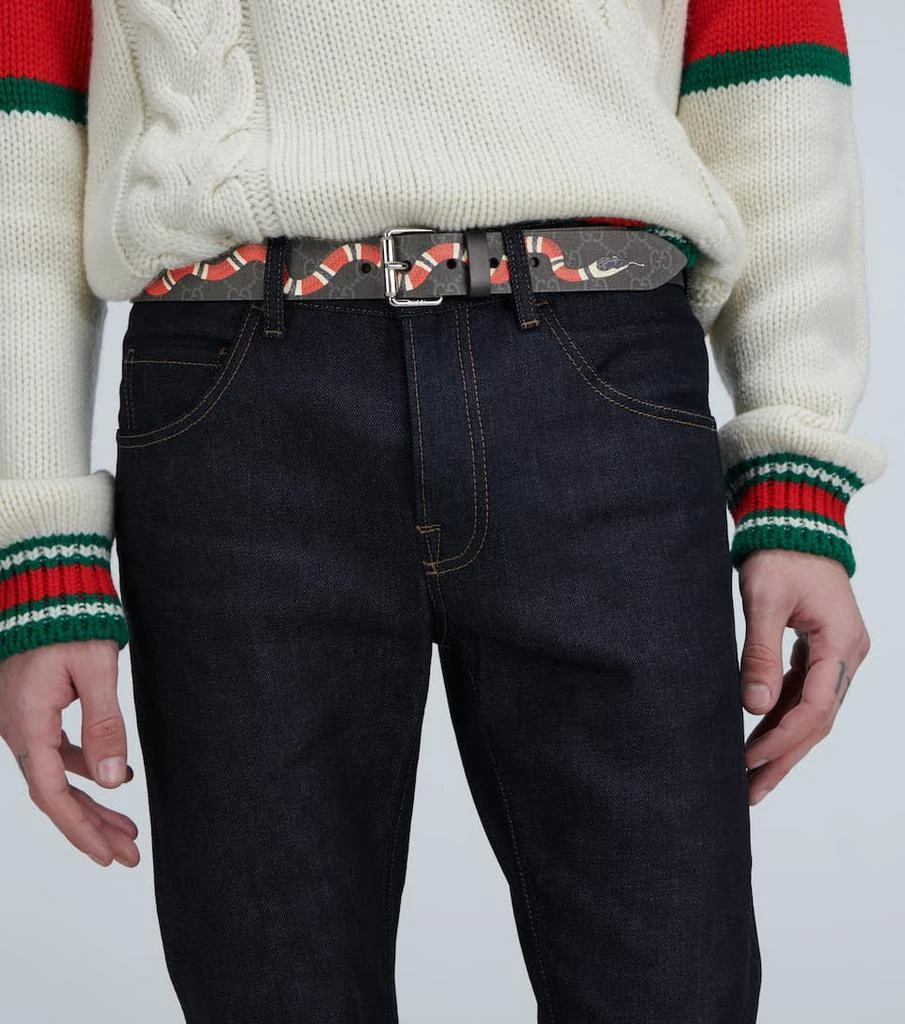 商品Gucci|GG belt with Kingsnake print,价格¥3854,第2张图片详细描述