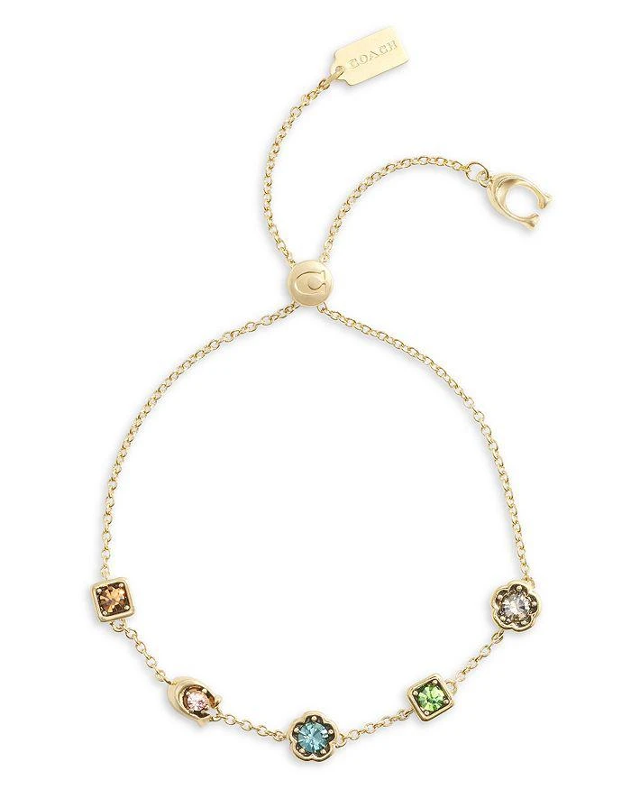 商品Coach|Crystal Flower Bolo Bracelet,价格¥635,第1张图片