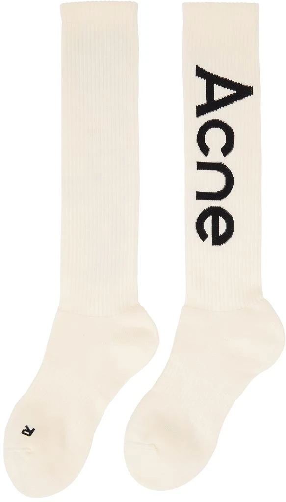 商品Acne Studios|Off-White Logo Jacquard Socks,价格¥231,第2张图片详细描述