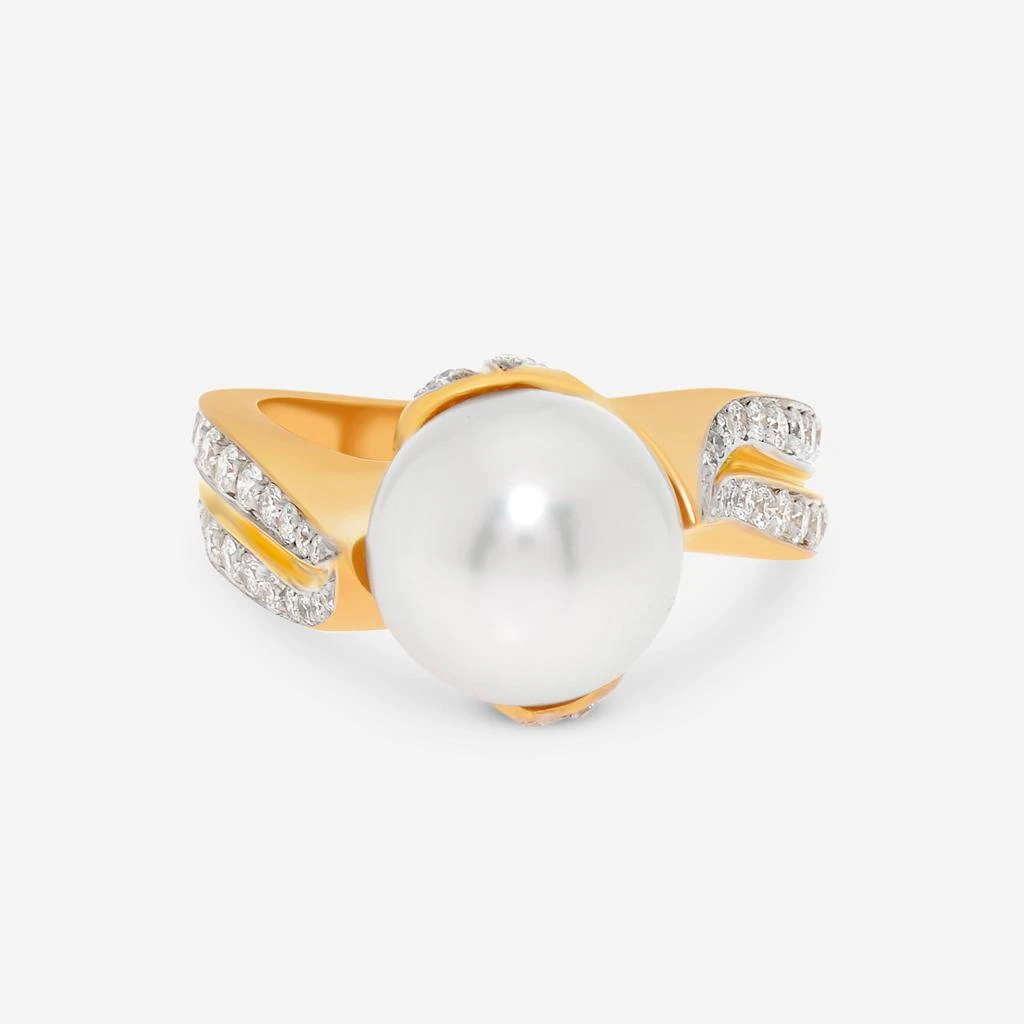 商品Assael|Assael Angela Cummings 18K Yellow Gold, South Sea Cultured Pearl and Diamond 0.89ct. tw. Band Ring Sz. 6.5 ACR0063,价格¥46655,第1张图片