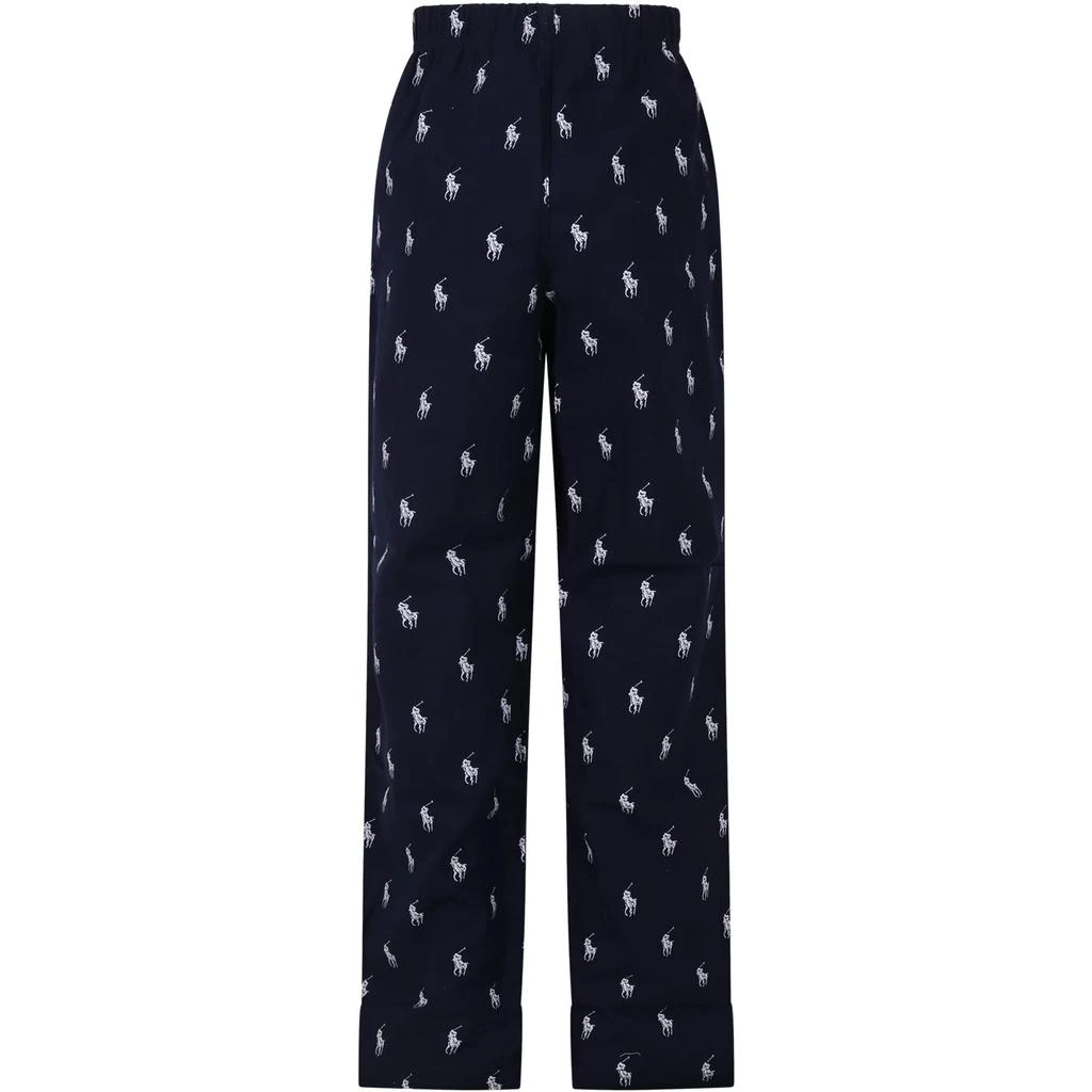 商品Ralph Lauren|Blue Pajama Bottoms For Boy With Iconic Pony,价格¥676,第2张图片详细描述