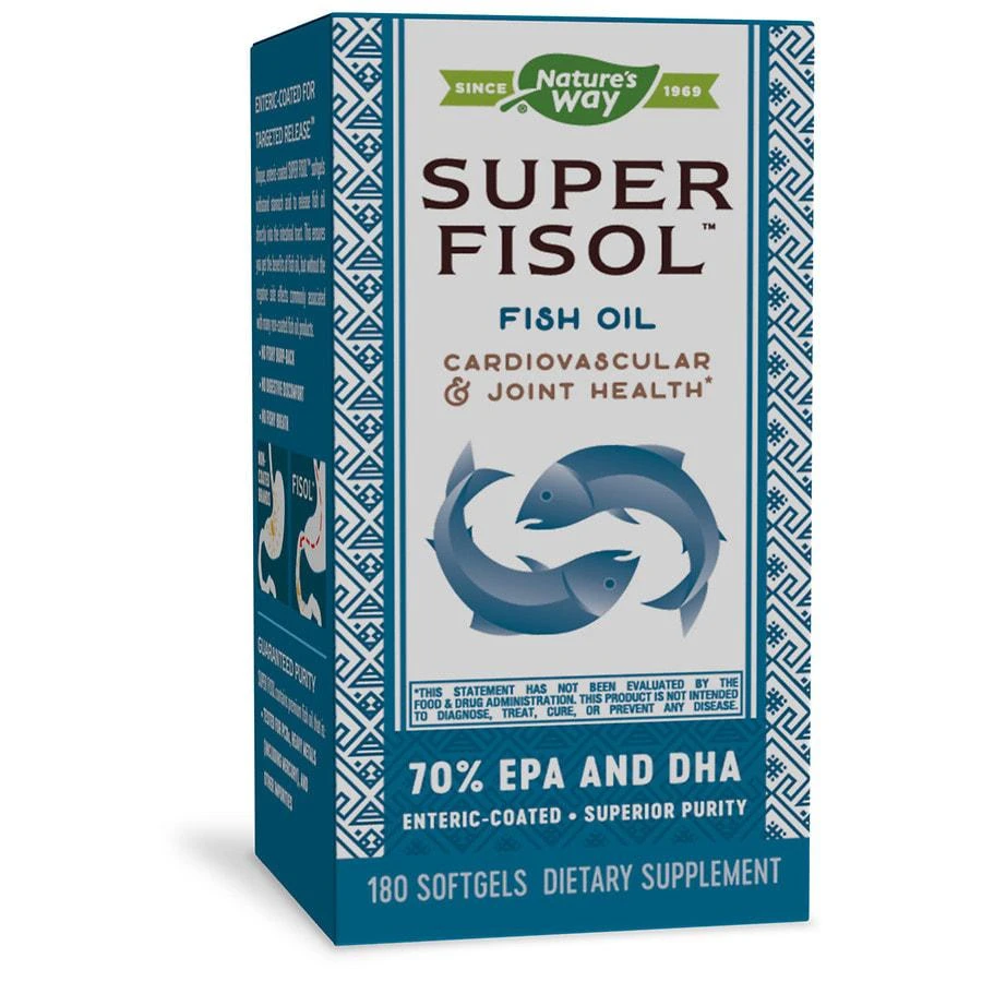 商品Nature's Way|Super Fisol Enteric-Coated Fish Oil Softgels,价格¥353,第1张图片