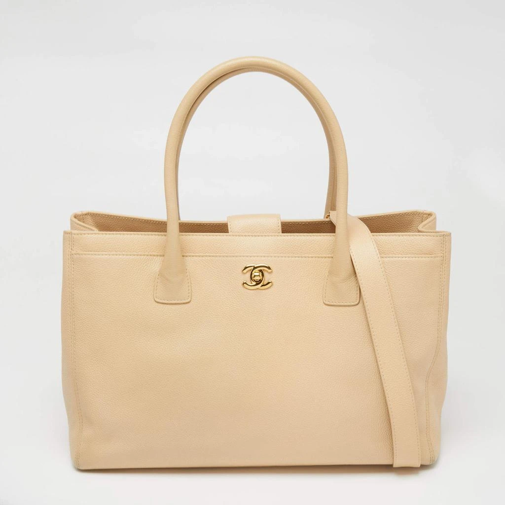 商品[二手商品] Chanel|Chanel Cream Leather Cerf Shopper Tote,价格¥8299,第1张图片