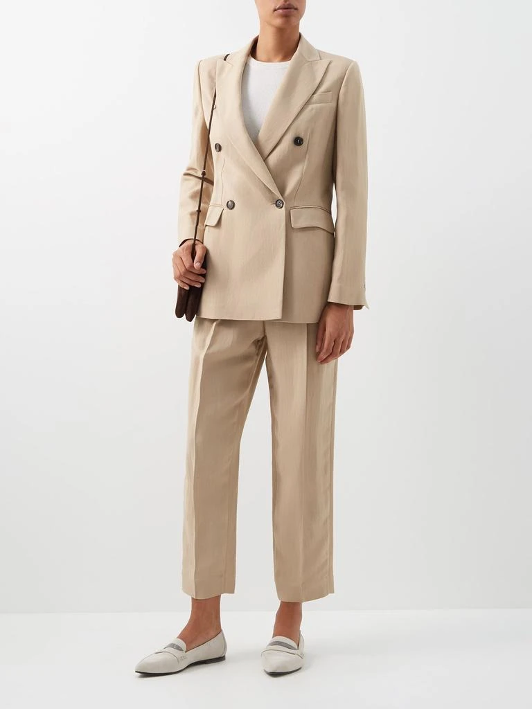 商品Brunello Cucinelli|Double-breasted twill suit jacket,价格¥9309,第2张图片详细描述