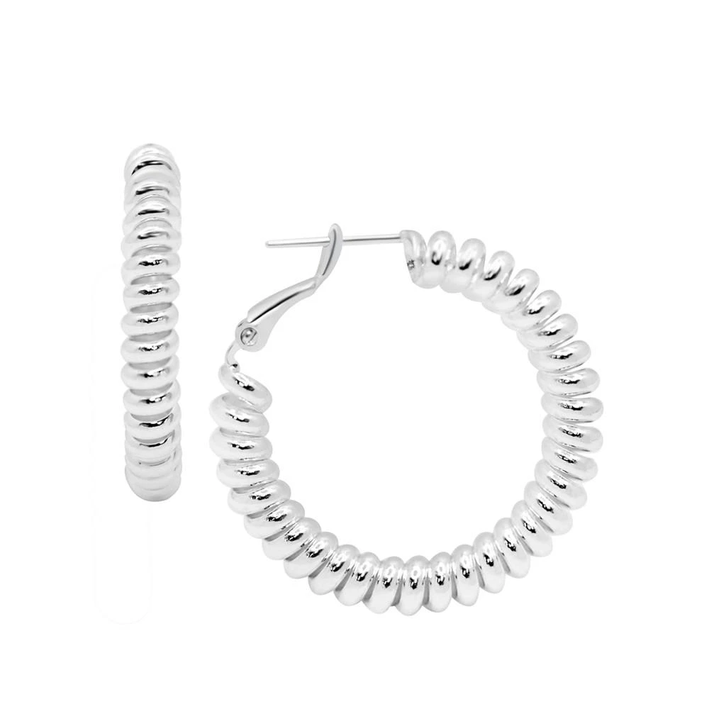 商品Essentials|Coil Hoop Earring in Silver Plated,价格¥75,第1张图片