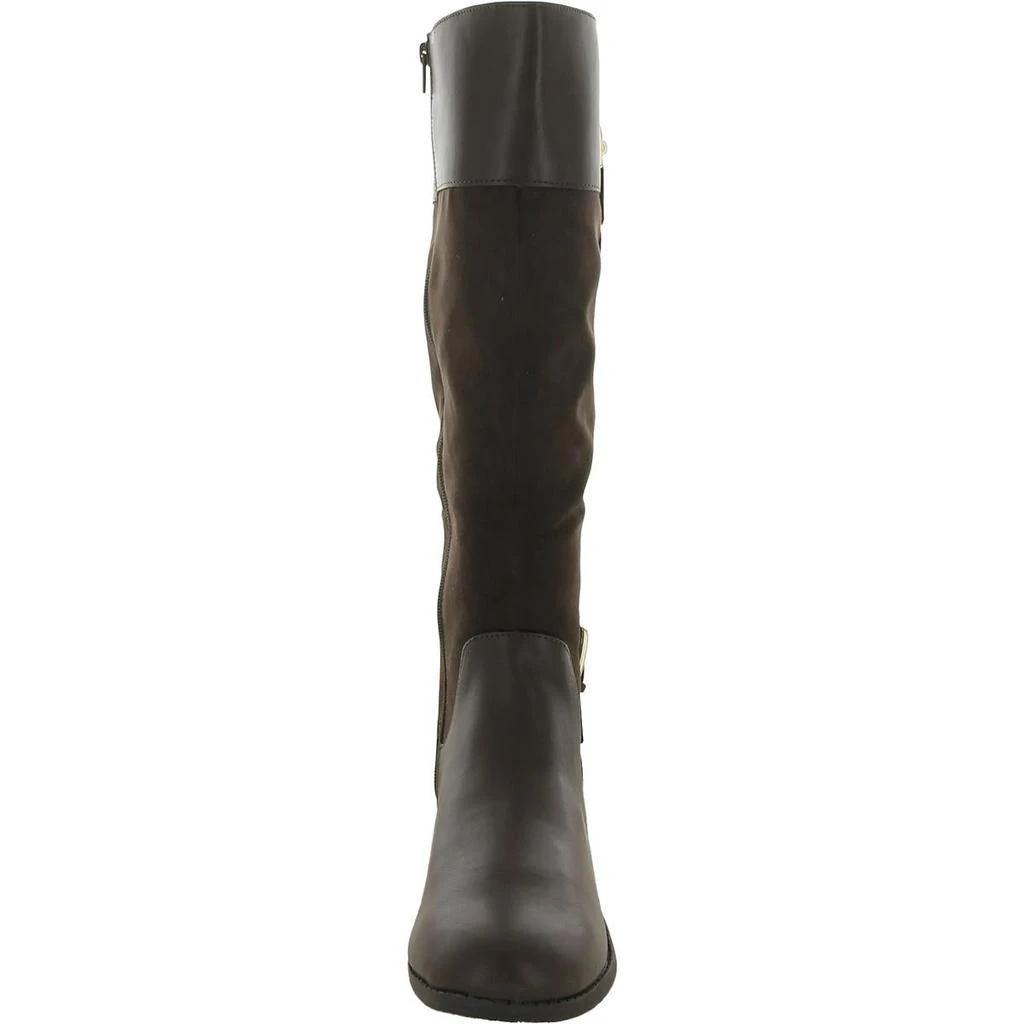 Karen Scott Womens Deliee Faux Leather Wide Calf Riding Boots 商品