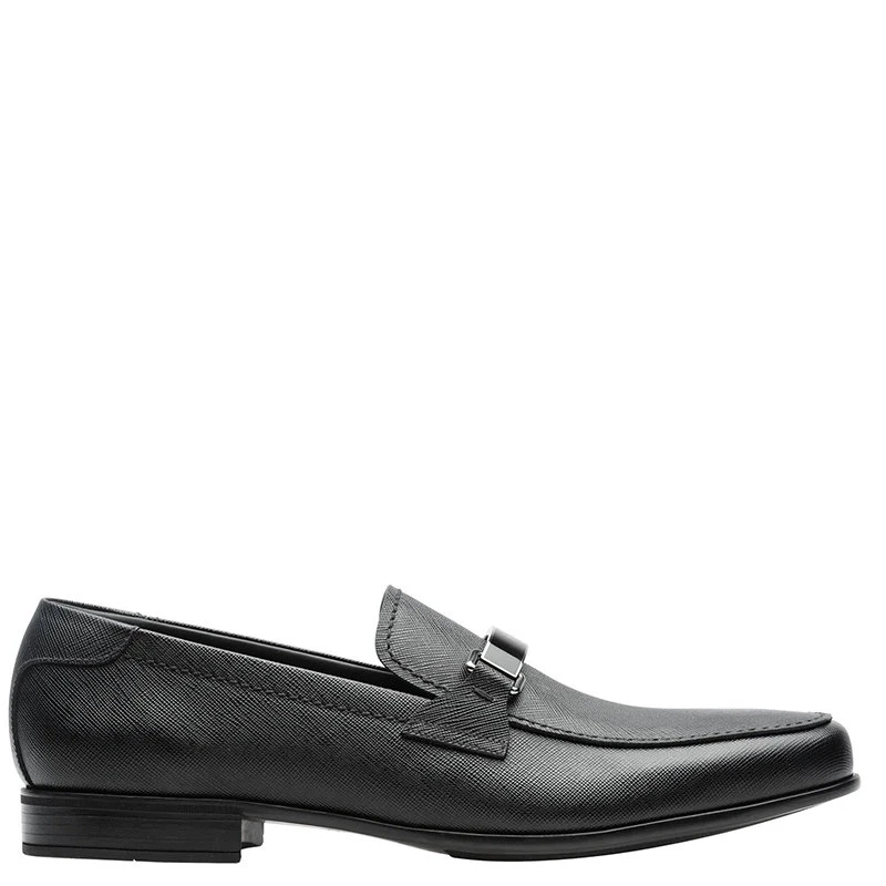 商品Prada|【预售3-7天】PRADA/普拉达 21年秋冬 Saffiano系列 男士黑色皮革乐福鞋2DC215_053_F0002_F_G000,价格¥5963,第1张图片