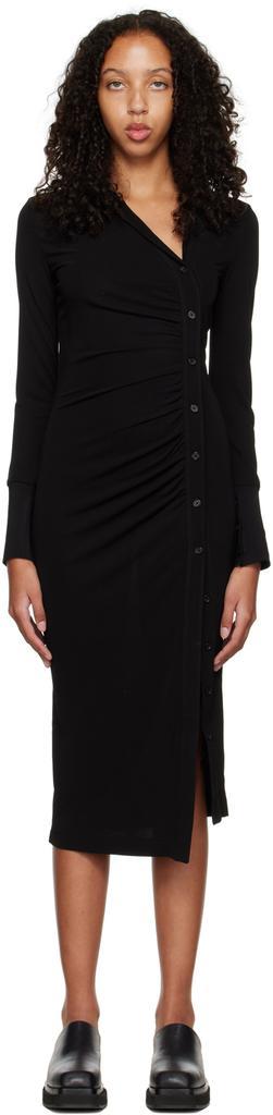 商品Helmut Lang|黑色 Asymmetric Shirt 连衣裙,价格¥3727,第1张图片