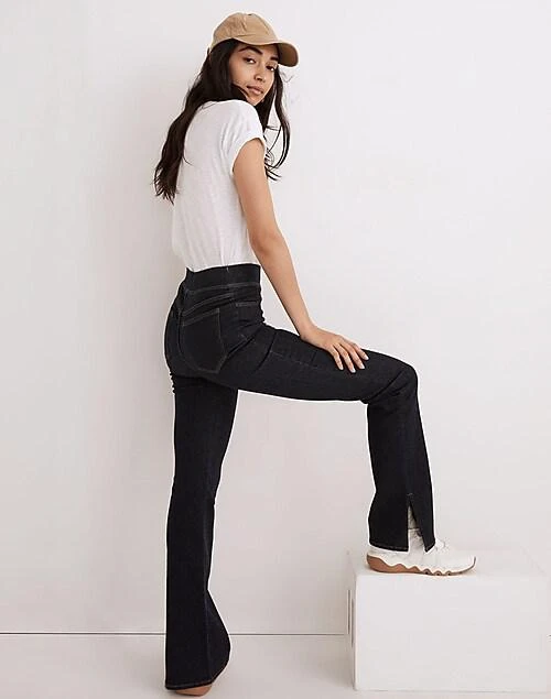 Pull-On Skinny Flare Jeans in Havenley Wash 商品