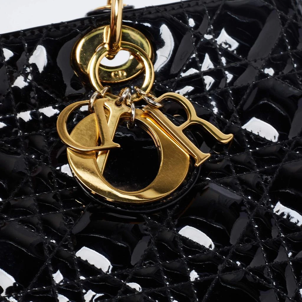 Dior Black Cannage Patent Leather Large Lady Dior Tote 商品