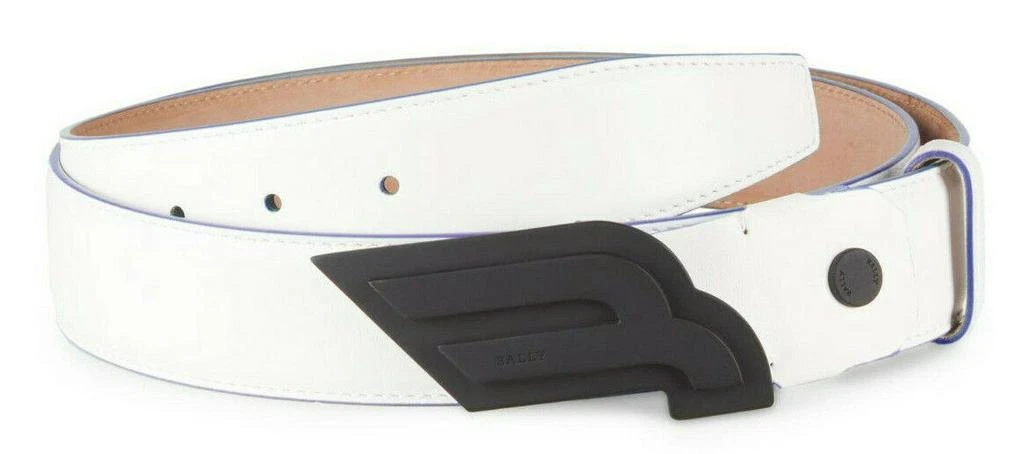 商品Bally|NEW Bally Carby 35M Men's 6226608 White Calf Leather Belt MSRP,价格¥1407,第1张图片