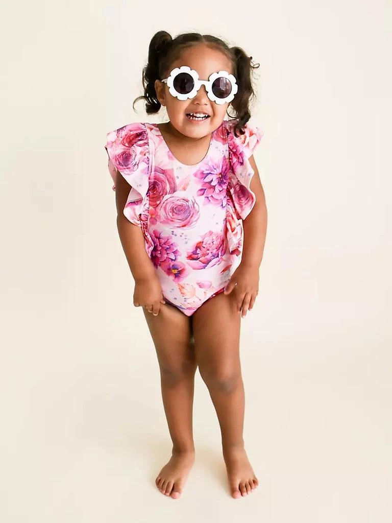商品Posh Peanut|Little Girl's & Girl's Amira Ruffled One-Piece Swimsuit,价格¥224,第4张图片详细描述