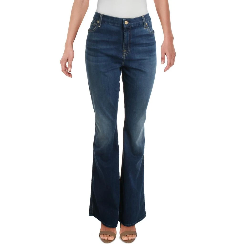 商品7 For All Mankind|7 For All Mankind Womens Kimmie Medium Wash High Rise Bootcut Jeans,价格¥210,第1张图片