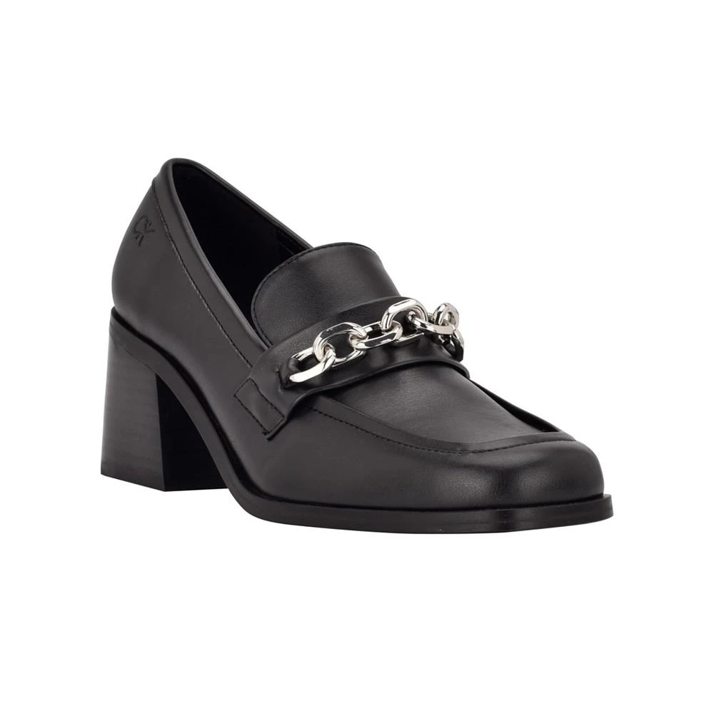商品Calvin Klein|Women's Venty Chain High Heel Dressy Loafers,价格¥409,第1张图片
