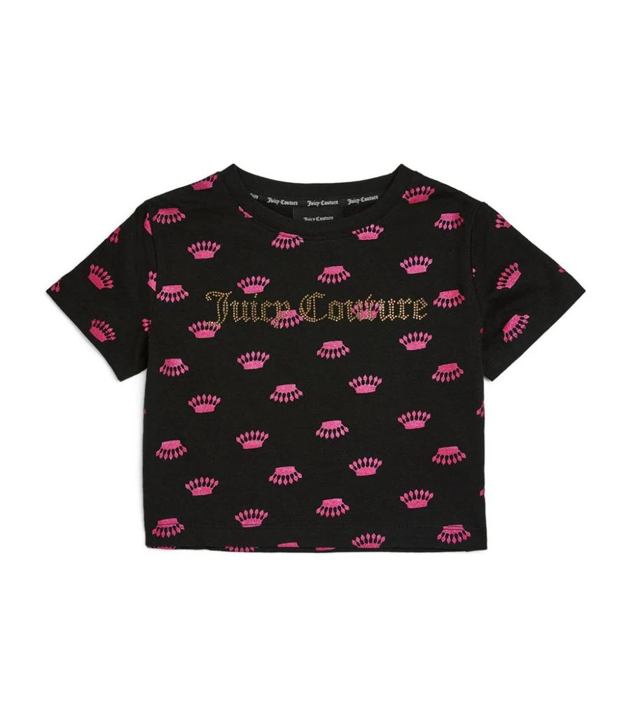 商品Juicy Couture|Embellished Logo Crown T-Shirt (3-16 Years),价格¥363,第1张图片